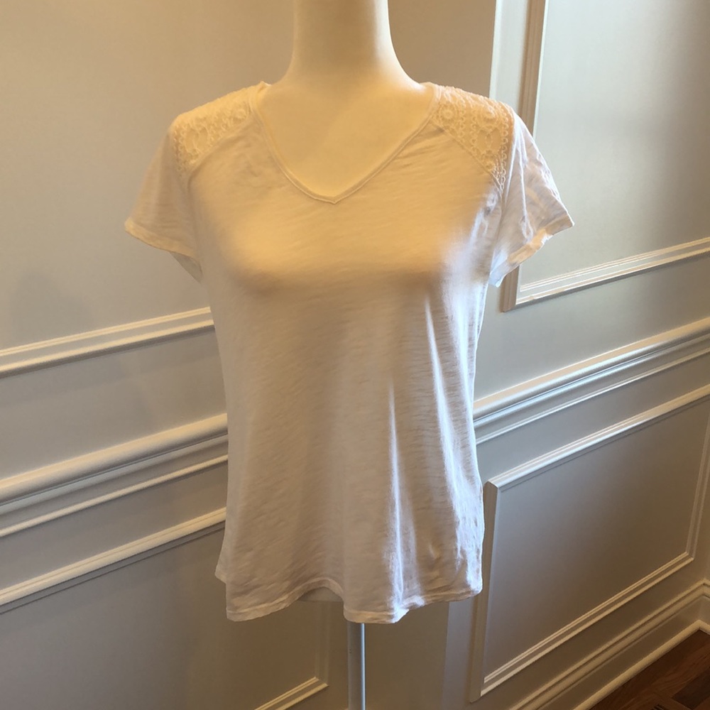 Chico’s White Top with Lacey Back